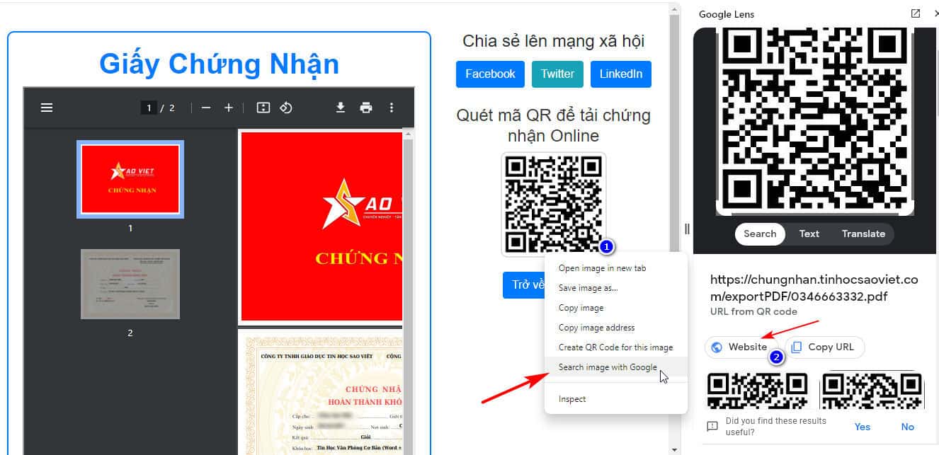 Tải Chứng Nhận