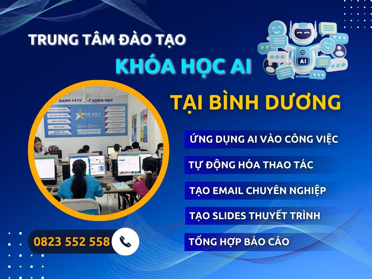 Trung Tâm đào Tạo Khóa Học AI Tại Bình Dương